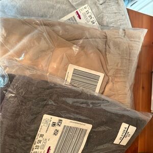 Set of Three Cozy Pants in Gray, Tan, and Brown